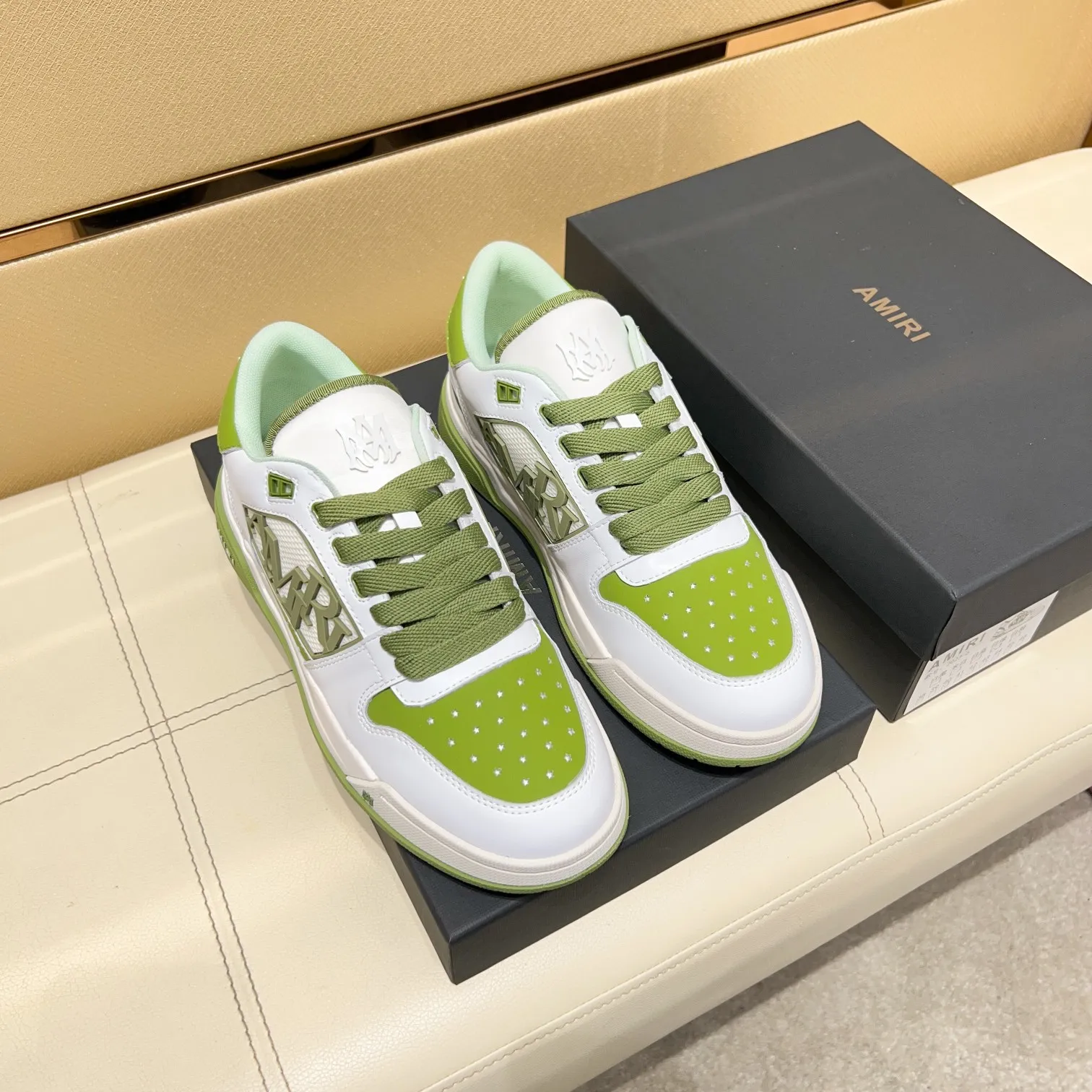 Men's men's shoes 💰500 [New style] 🌲🌲 Amiri - New Amiri trendy shoes, low-top casual sports shoes, the same style as celebrities, made of selected cowhide stitching, original outsole, comfortable on the feet, high-end workmanship, welcome to buy Size: 39-45 (customized for 46)